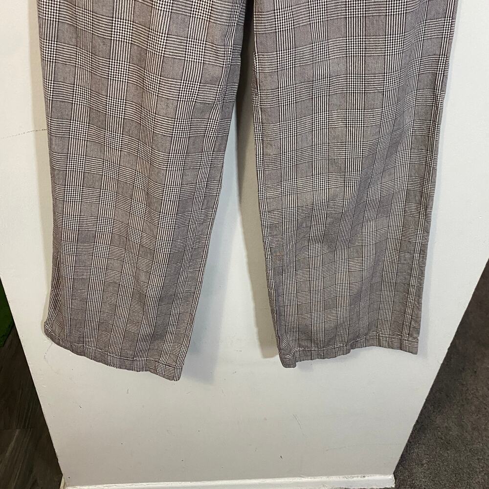 Dickies Relaxed Fit Glen Plaid Bakerhill Pant Brown Tan 100% Cotton Sz 6R - Picture 3 of 12